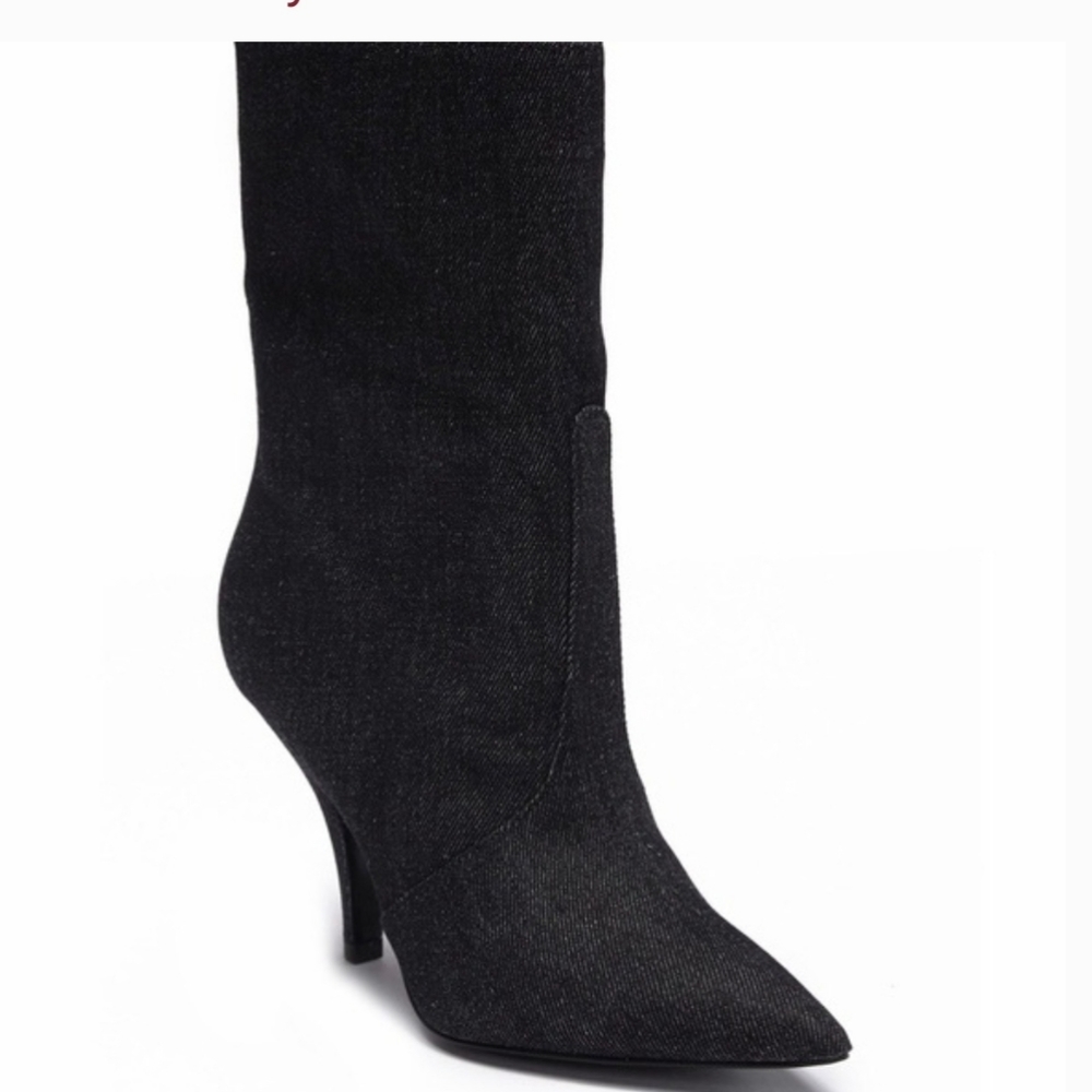 Kendall & Kylie Callie Mid Calf Blk Denim Boot